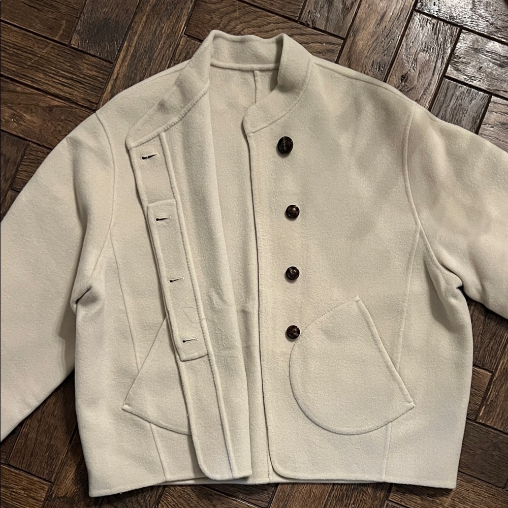 Soeur Windosr Coat Chalk S Wool Jacket - Picture 11 of 16